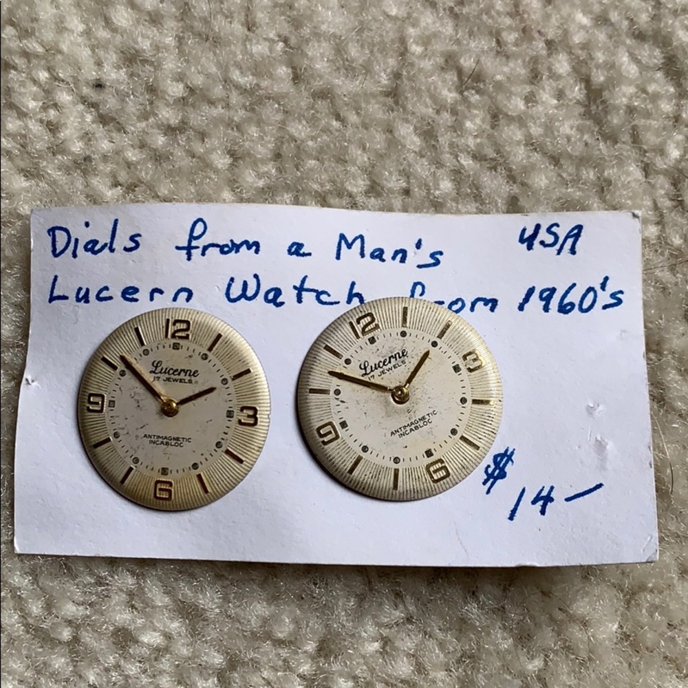 Watch face earrings